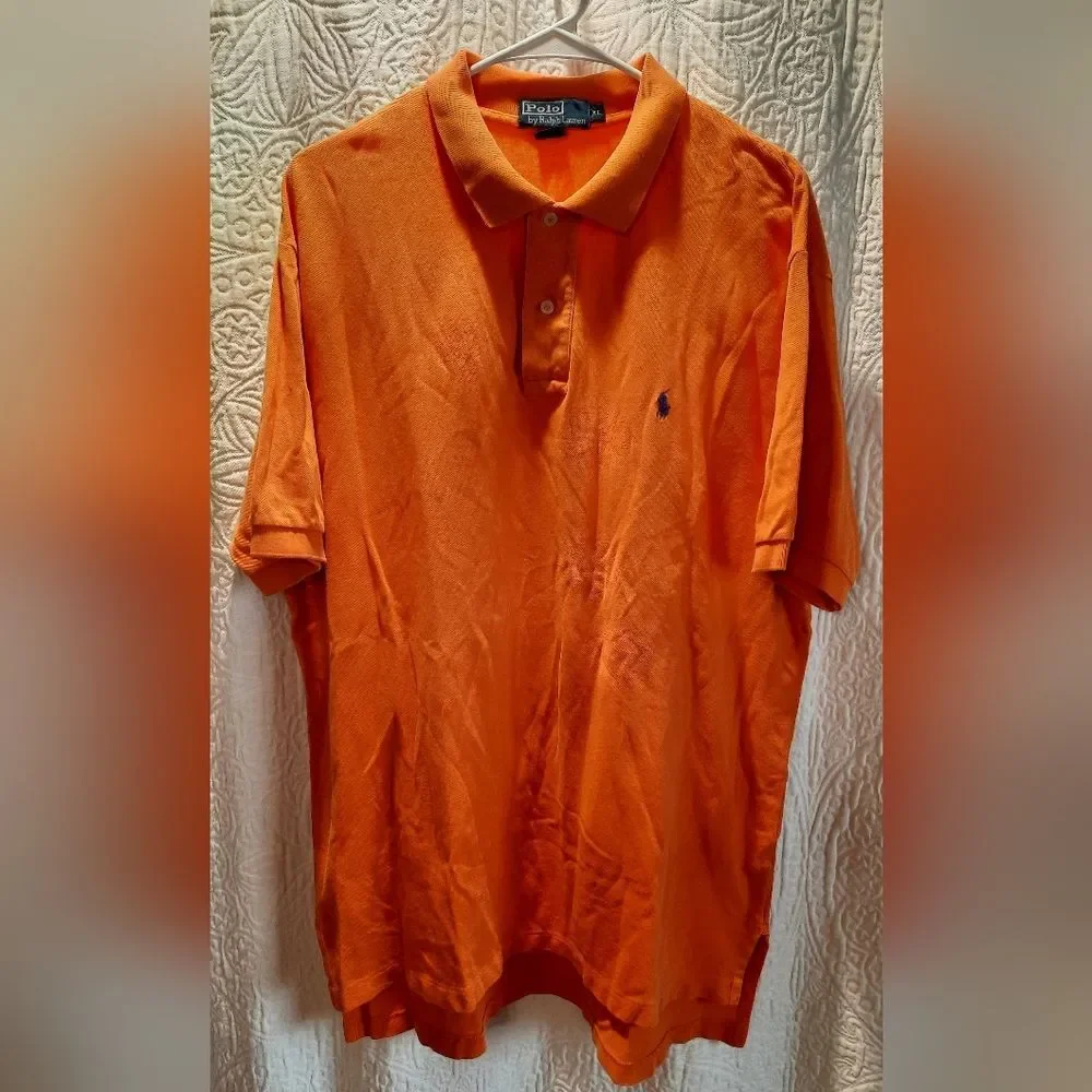 Polo by Ralph Lauren Shirt Men's XL Orange Polo Preppy Sporty Golf Classic
